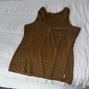 Eddie Bauer Brown Textured Tank Top